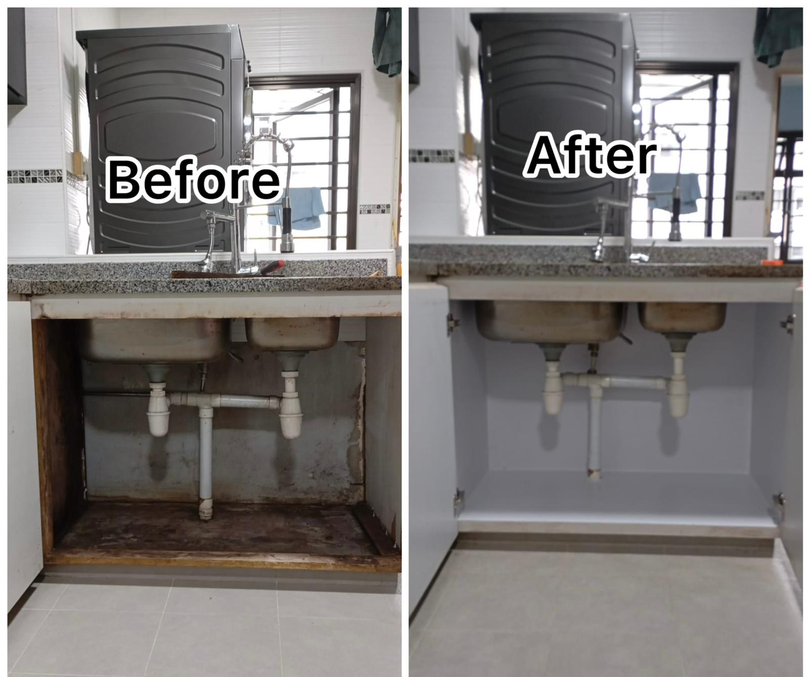 Under-Sink Cabinet Renovation Service in Singapore – Restore Your Kitchen Cabinets Professionally